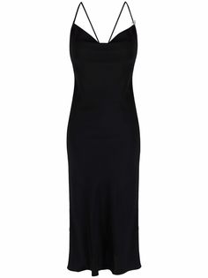 Blumarine атласное платье с воротником-хомутом