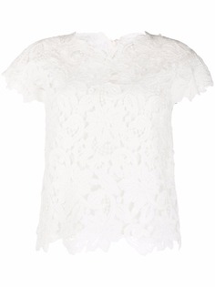 Ermanno Scervino футболка с цветочным кружевом