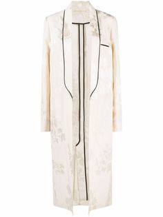 Haider Ackermann жаккардовое пальто с цветочным узором