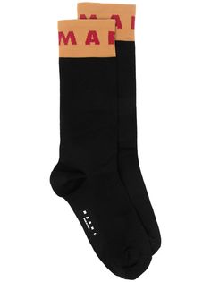 Marni носки вязки интарсия с логотипом