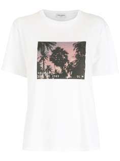 Saint Laurent футболка с принтом VHS Sunset