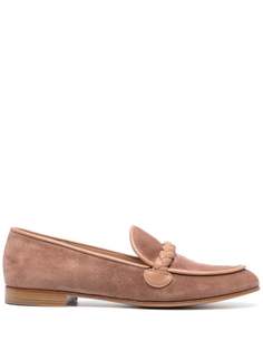 Gianvito Rossi лоферы Belem с плетеным ремешком