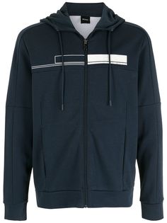 BOSS куртка с капюшоном и логотипом