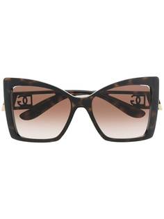 Dolce & Gabbana Eyewear солнцезащитные очки черепаховой расцветки с логотипом