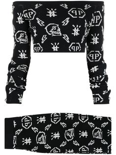 Philipp Plein костюм-двойка с монограммой