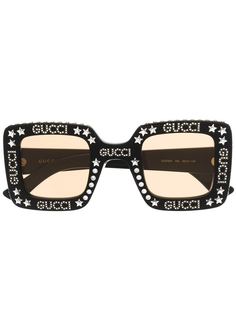 Gucci Eyewear солнцезащитные очки в массивной оправе с логотипом