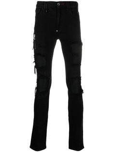 Philipp Plein джинсы скинни с эффектом потертости