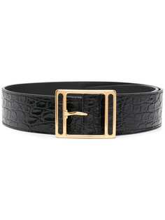 Saint Laurent ремень с тиснением под кожу крокодила