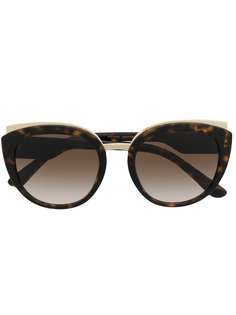 Dolce & Gabbana Eyewear солнцезащитные очки в круглой оправе с принтом