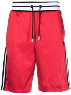 Philipp Plein атласные шорты в полоску