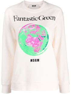 MSGM толстовка Fantastic Green с принтом