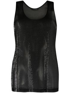 Emporio Armani топ с эффектом металлик