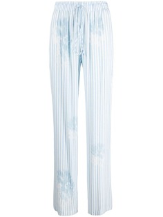 Ermanno Scervino полосатые брюки палаццо с цветочным принтом