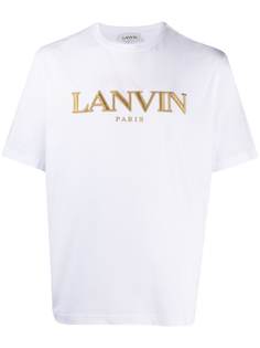 LANVIN футболка с вышитым логотипом