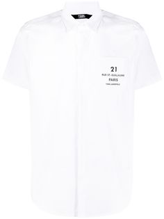 Karl Lagerfeld рубашка с короткими рукавами и логотипом