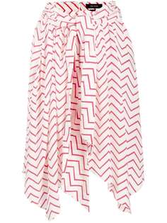 Isabel Marant юбка асимметричного кроя с геометричным принтом