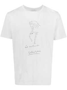 Saint Laurent футболка с принтом