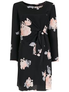 Emporio Armani платье мини с узлом и цветочным принтом