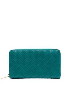 Bottega Veneta кошелек с круговой молнией и плетением Intrecciato