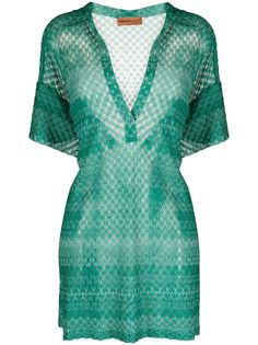 Missoni платье мини с узором зигзаг