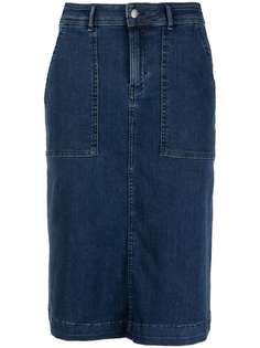 Barbour джинсовая юбка прямого кроя
