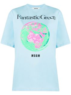 MSGM футболка Fantastic Green