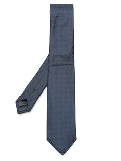 Emporio Armani жаккардовый галстук с узором