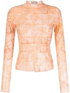 KNWLS сетчатый топ с принтом Marble