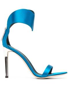 Giuseppe Zanotti атласные босоножки на шпильке