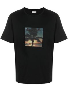 Saint Laurent футболка с принтом VHS