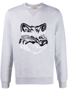 Maison Kitsuné толстовка с вышивкой Big Fox