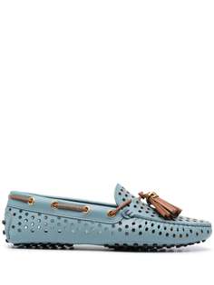 Tods лоферы с перфорацией и кисточками Tod`S