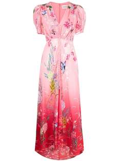 Saloni платье макси с цветочным принтом
