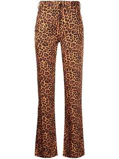 Laneus брюки bootcut с леопардовым принтом