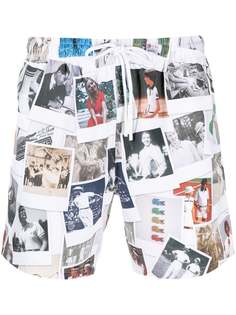 Lacoste плавки-шорты с принтом из коллаборации с Polaroid