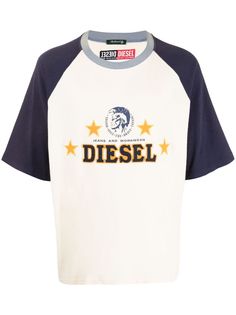 Diesel футболка с вышитым логотипом