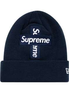 Supreme шапка бини New Era с логотипом