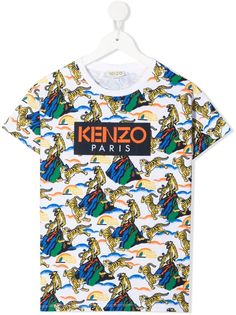 Kenzo Kids футболка с графичным принтом