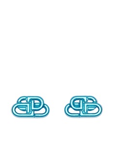 Balenciaga серьги-гвоздики в форме логотипа BB