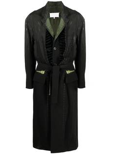 Maison Margiela деконструированное пальто с поясом