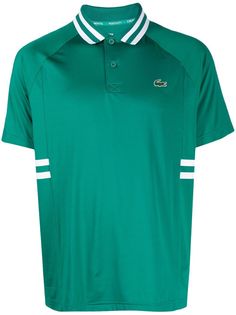 Lacoste полосатая рубашка поло с нашивкой-логотипом