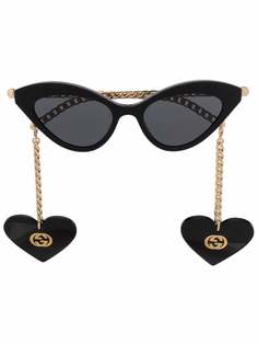 Gucci Eyewear солнцезащитные очки в оправе кошачий глаз