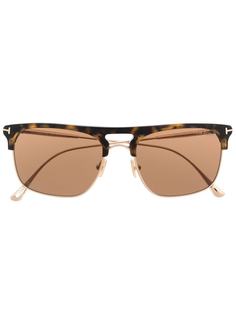 TOM FORD Eyewear солнцезащитные очки Lee в квадратной оправе черепаховой расцветки
