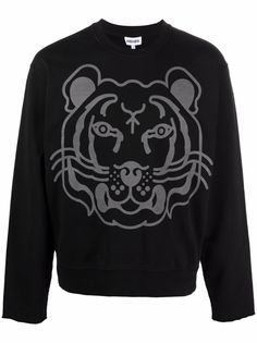 Kenzo толстовка с принтом Tiger