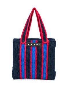 Marni Market сумка-тоут в полоску
