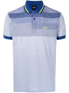 BOSS рубашка поло с вышитым логотипом