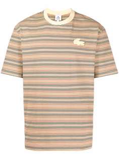 Lacoste полосатая футболка с нашивкой-логотипом