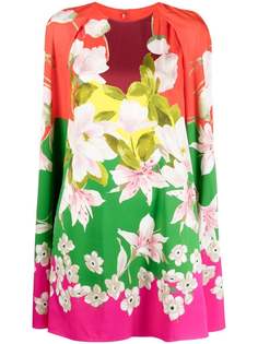Valentino платье мини с принтом Flying Flowers