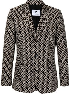 Marine Serre пиджак с принтом Crescent Moon