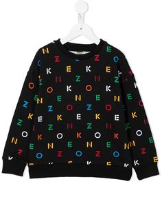 Kenzo Kids толстовка в стиле колор-блок с логотипом